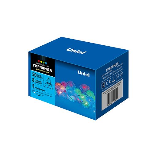 Гирлянда светодиодная Шишки 5м 50 светодиодов Разноцветный свет Провод прозрачный ULD-S0500-050/DTA MULTI IP20 PINE CONES фото 1