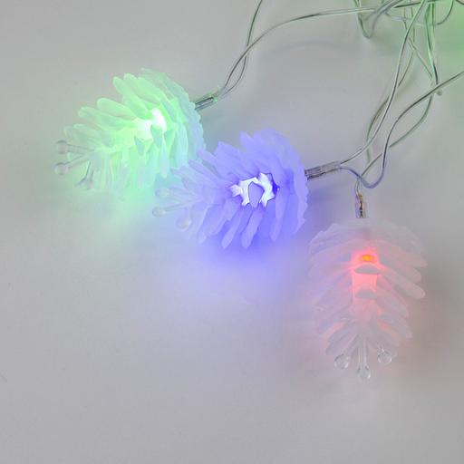 Гирлянда светодиодная Шишки 5м 50 светодиодов Разноцветный свет Провод прозрачный ULD-S0500-050/DTA MULTI IP20 PINE CONES фото 5