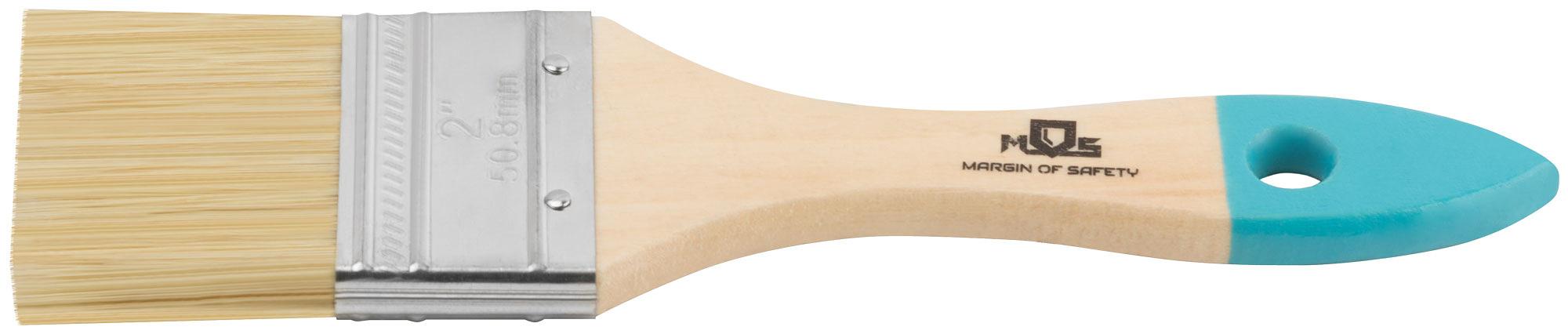 Кисть флейцевая, натур. cветлая щетина, деревянная ручка 2'' (50 мм) фото 4