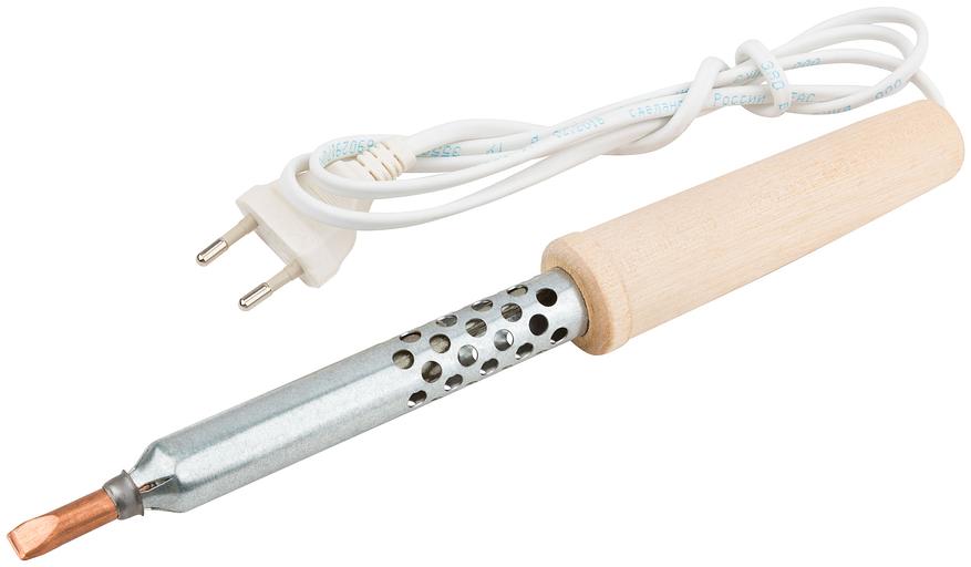 Паяльник 220 В, деревянная ручка 80 Вт фото 2