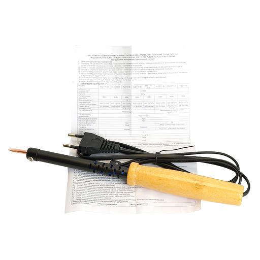 Паяльник с деревянной ручкой 65W, нихромовый нагреватель, долговечное жало, 230В фото 5