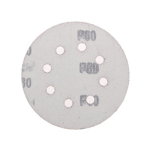 Диск абразивный на ворсовой основе, на липучке, перфорированный, P60, 125мм, 10 шт. фото 2