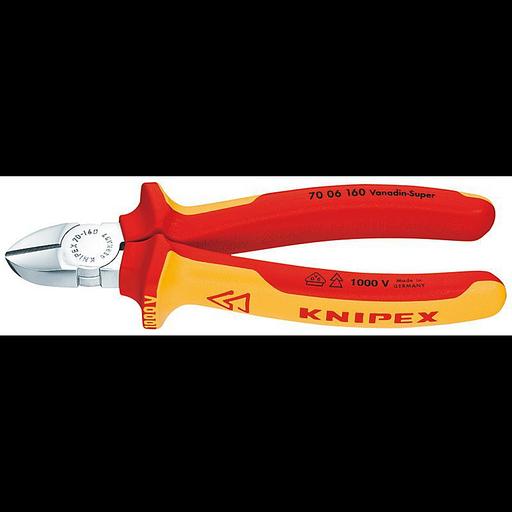 Бокорезы VDE 1000V резка - мягкая проволока 4мм проволока средней твердости 3мм твердая проволока 2мм L=160мм 62HRC диэлкектрические хромированные двухкомпонентные рукоятки фото 2