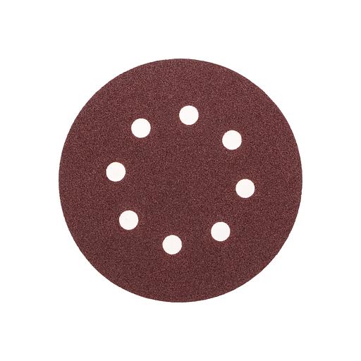 Диск абразивный на ворсовой основе, на липучке, перфорированный, P80, 125мм, 10 шт. фото 1