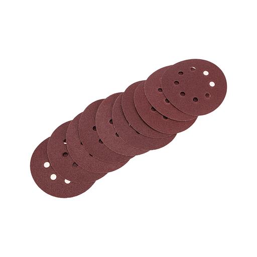 Диск абразивный на ворсовой основе, на липучке, перфорированный, P80, 125мм, 10 шт. фото 2