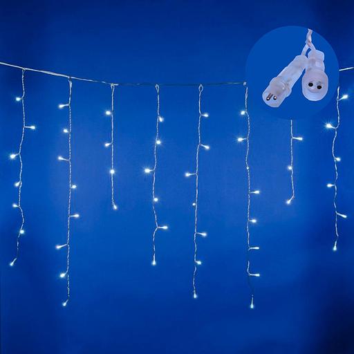 Бахрома светодиодная с эффектом мерцания 2м Соединяемая 100 светодиодов Провод прозрачный ULD-B2007-100/TTK WHITE IP44 фото 2