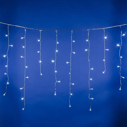 Бахрома светодиодная с эффектом мерцания 2м Соединяемая 100 светодиодов Провод прозрачный ULD-B2007-100/TTK WHITE IP44 фото 3