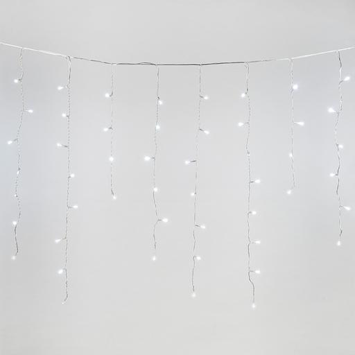 Бахрома светодиодная с эффектом мерцания 2м Соединяемая 100 светодиодов Провод прозрачный ULD-B2007-100/TTK WHITE IP44 фото 4