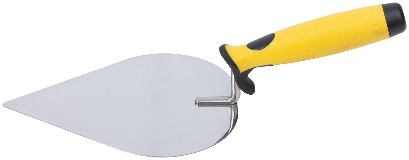 Мастерок нержавеющий, мягкая ручка, Профи, штукатура 190 мм фото 2