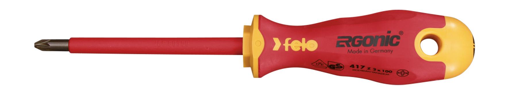 Отвертка диэлектрическая Ergonic крестовая +/- Z 2X100 фото 1