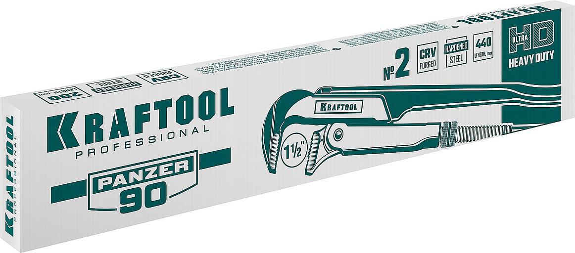 Трубный ключ с прямыми губками PANZER-90 №2 1.5'' 440 мм фото 2