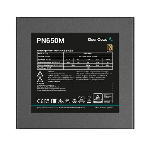 Блок питания 650W Deepcool PN650M (ATX, 20+4 pin, 120mm fan, PCI-E 6+2Px3 + 16 pin (12V-2x6), 8xSATA) (R-PN650M-FC0B-EU) фото 3