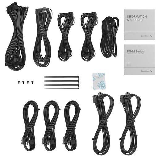 Блок питания 650W Deepcool PN650M (ATX, 20+4 pin, 120mm fan, PCI-E 6+2Px3 + 16 pin (12V-2x6), 8xSATA) (R-PN650M-FC0B-EU) фото 9