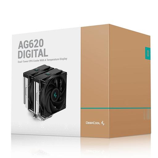 Вентилятор для процессора DeepCool AG620 DIGITAL Socket 115X/1700/1200/AM4/AM5, 120mm, 1950rpm, 29,4 дБ, 260W, 4-pin, Al+Cu (R-AG620-BKNDMN-G-1) фото 10