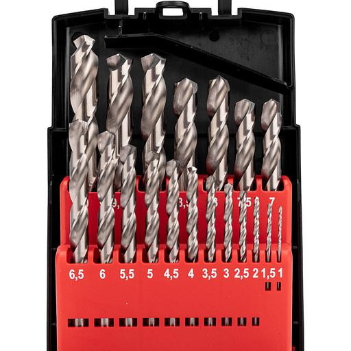 Набор сверл по металлу 1-10мм (через 0,5мм), 19 шт. Р6М5 Ц/Х фото 2