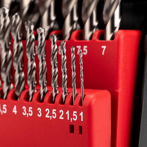 Набор сверл по металлу 1-10мм (через 0,5мм), 19 шт. Р6М5 Ц/Х фото 4