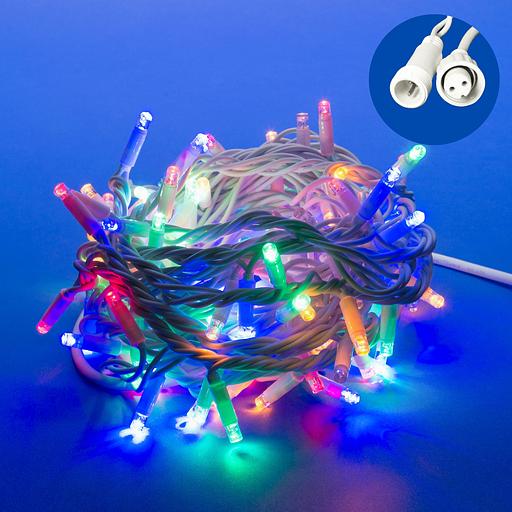 Гирлянда светодиодная со статическим свечением 10м Соединяемая 120 светодиодов Разноцветный свет Провод белый ULD-S1000-120/SWK MULTI IP67 фото 2