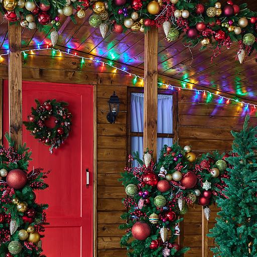 Гирлянда светодиодная со статическим свечением 10м Соединяемая 120 светодиодов Разноцветный свет Провод белый ULD-S1000-120/SWK MULTI IP67 фото 5