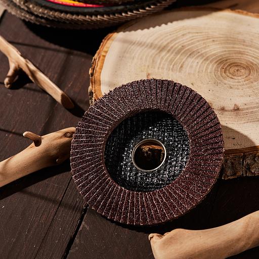 Круг лепестковый торцевой, P60, 115х22,2мм фото 2