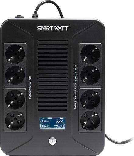 Источник бесперебойного питания Smartwatt SAFE PRO LCD 1000 600Вт 1000ВА черный фото 1