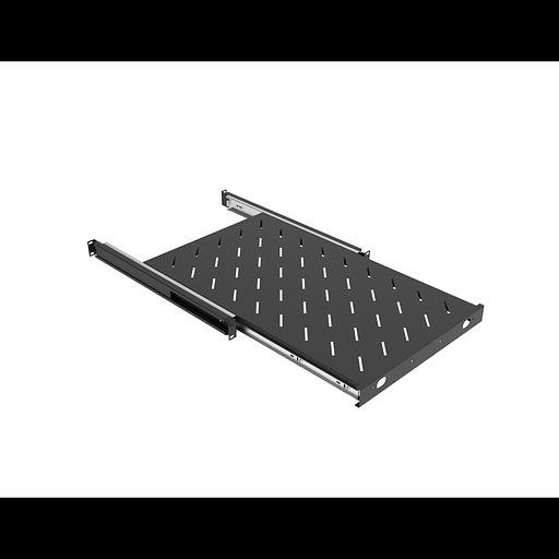 Полка выдвижная для шкафов глубиной 1000мм, (глубина полки 710мм) распределенная нагрузка 20кг, цвет-черный (SNR-SHELF-10071-20BS) фото 1