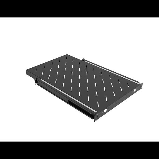 Полка выдвижная для шкафов глубиной 1000мм, (глубина полки 710мм) распределенная нагрузка 20кг, цвет-черный (SNR-SHELF-10071-20BS) фото 3