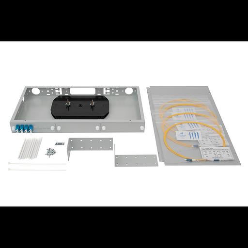 Кросс оптический 19" (ШКОС) укомплектованный на 8 LC портов (комплект с розетками и пигтейлами) фото 2