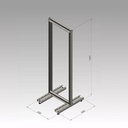 Стойка монтажная однорамная 33U (1600х530х600мм) фото 7