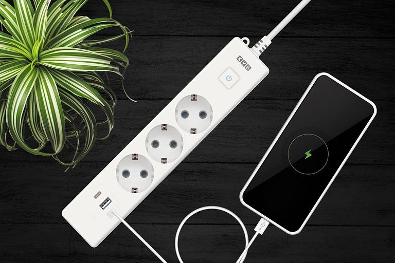 PowerCube Бытовой удлинитель (PC-5-2M) 3р с/з вык.,3USB, 3500 Вт, 16А, 1.9 м, 3*1,0 (белый) {22302} фото 6