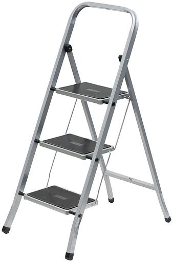 Лестница-стремянка стальная, 3 широкие ступени, Н=105 см, вес 4.7 кг фото 1