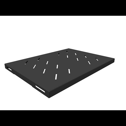 Полка стационарная усиленная для шкафов глубиной 600мм, (глубина полки 350мм) распределенная нагрузка 120кг, цвет-черный (SNR-SHELF-06035-120B) фото 1