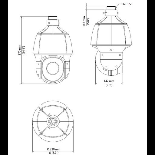 Камера сетевая PTZ 2Мп OMNY PRO HPTZ-M2A-x25-C с 25x оптическим увеличением фото 2