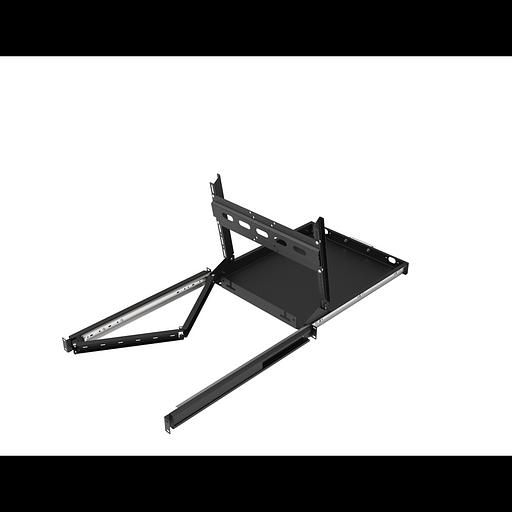 Полка выдвижная для монитора в шкафы глубиной 800мм (глубина полки 550мм), цвет черный (SNR-SHELF-MONITOR-550) фото 5