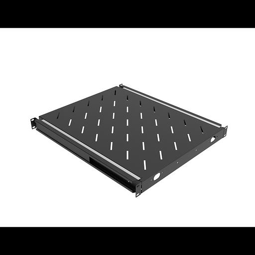 Полка выдвижная для шкафов глубиной от 800 до 1000мм (глубина полки 550мм), распределенная нагрузка 20кг, цвет-черный фото 3