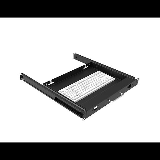 Полка 19" глубиной 550мм для клавиатуры, цвет черный фото 1