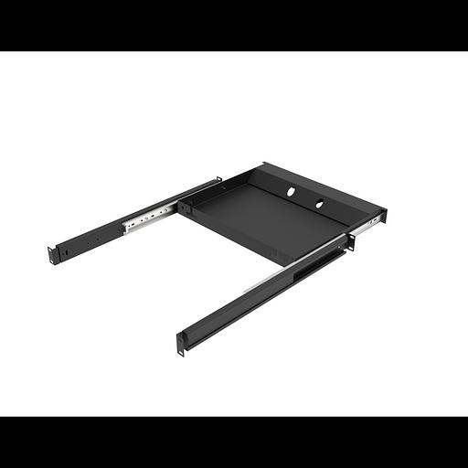 Полка 19" глубиной 550мм для клавиатуры, цвет черный фото 4