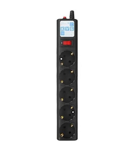 Сетевой фильтр PowerCube Ф-удлинитель, PC 3м, 5р, черн.граф. 10А, UPS(C14), SPG5-B3 (SPG5-B3) фото 3