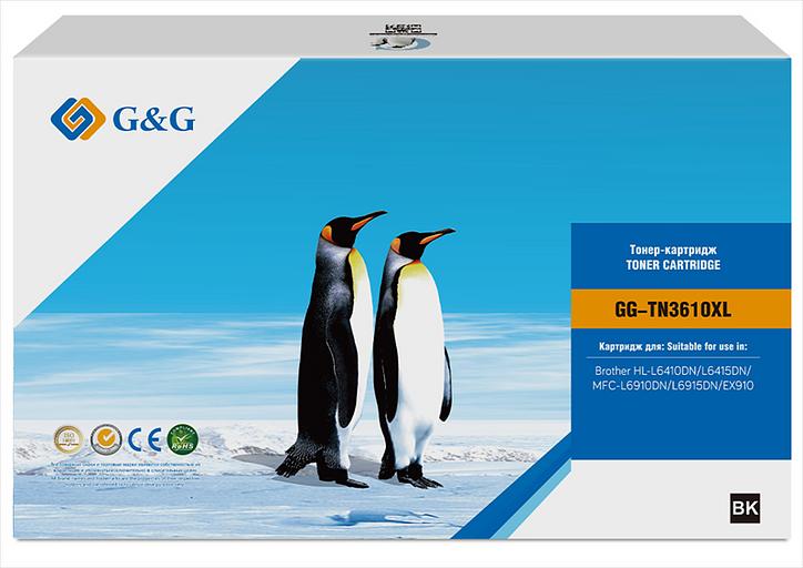 Тонер-картридж G&G toner-cartridge for Brother HL-L6410DN/L6415DN/MFC-L6910DN/L6915DN/EX910 with chip 25000 pages гарантия 36 мес. (GG-TN3610XL) фото 2