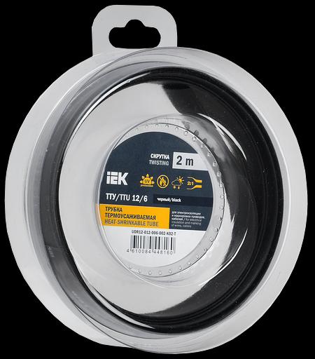 Трубка термоусадочная ТТУ нг-LS 12/6 черная (2м/упак) IEK фото 1