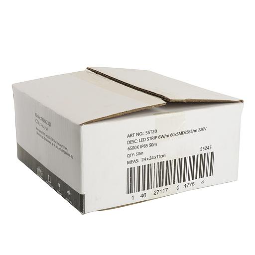 Лента светодиодная LEDх60/м 1м 6w/m 220в IP65 6500К фото 6