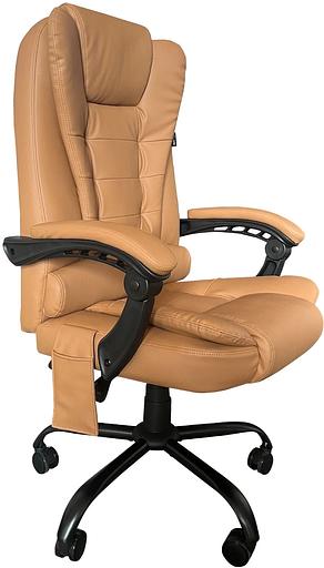 Кресло Cactus с вибромассажем CS-CHR-OC05M-BR бежевый эко.кожа с подголов. крестов. фото 4