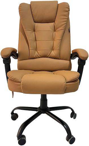 Кресло Cactus с вибромассажем CS-CHR-OC05M-BR бежевый эко.кожа с подголов. крестов. фото 9