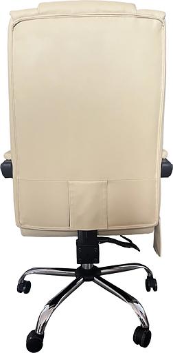 Кресло Cactus с вибромассажем CS-CHR-OC04M-WT слоновая кость эко.кожа крестов. фото 6