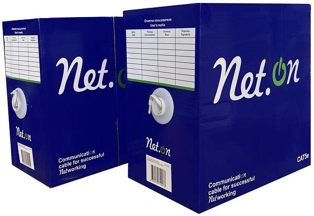 Кабель информационный NetOn 01-0301 кат.5E U/UTP 4X2X0.51AWG PE внешний 305м черный фото 2