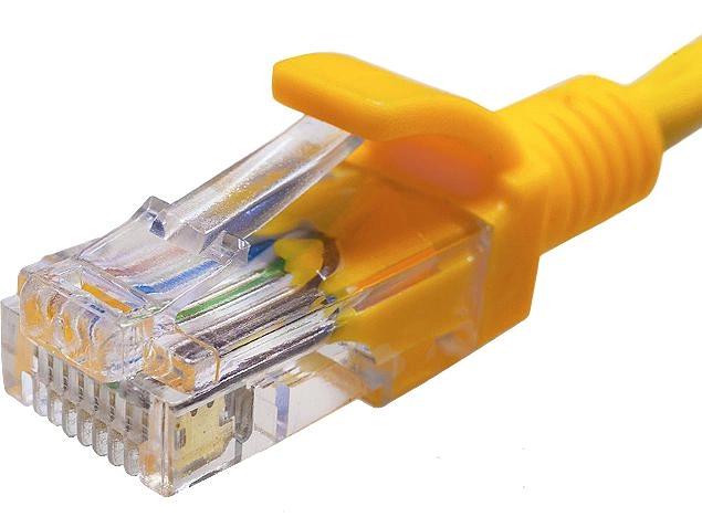 Патч-корд Suprlan 10-0162 UTP RJ-45 вил.-вилка RJ-45 кат.5E 1м желтый LSZH 0.483AWG фото 1