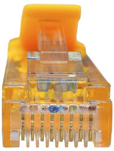 Патч-корд Suprlan 10-0162 UTP RJ-45 вил.-вилка RJ-45 кат.5E 1м желтый LSZH 0.483AWG фото 2