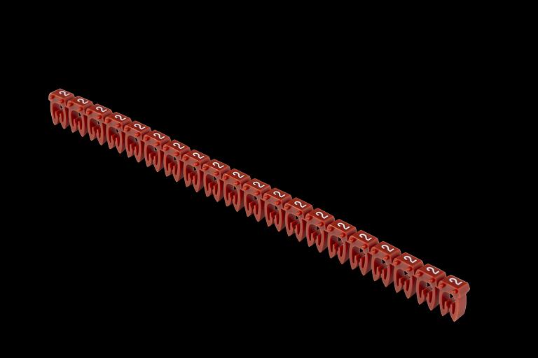 Маркер открытого типа KE 1,5-2,5мм2 символ '2' (500шт/упак) IEK фото 1