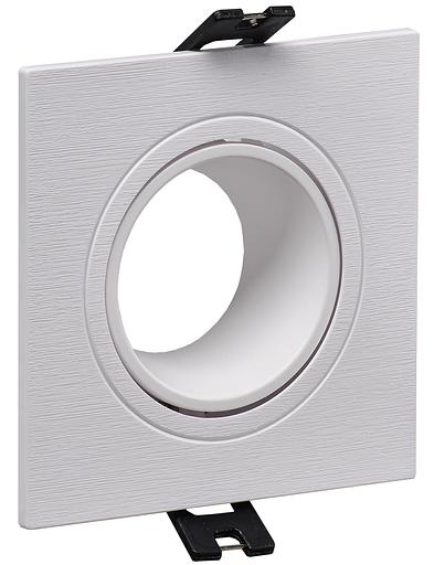 LIGHTING Светильник 4101 встраиваемый под лампу MR16 квадрат пластиковый белый IEK фото 1