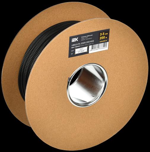 Оплетка кабельная 3-5мм полиэстер 200м черная IEK фото 1