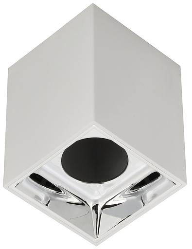 LIGHTING Светильник 4112 накладной потолочный под лампу GU10 белый/хром пластик IEK фото 1